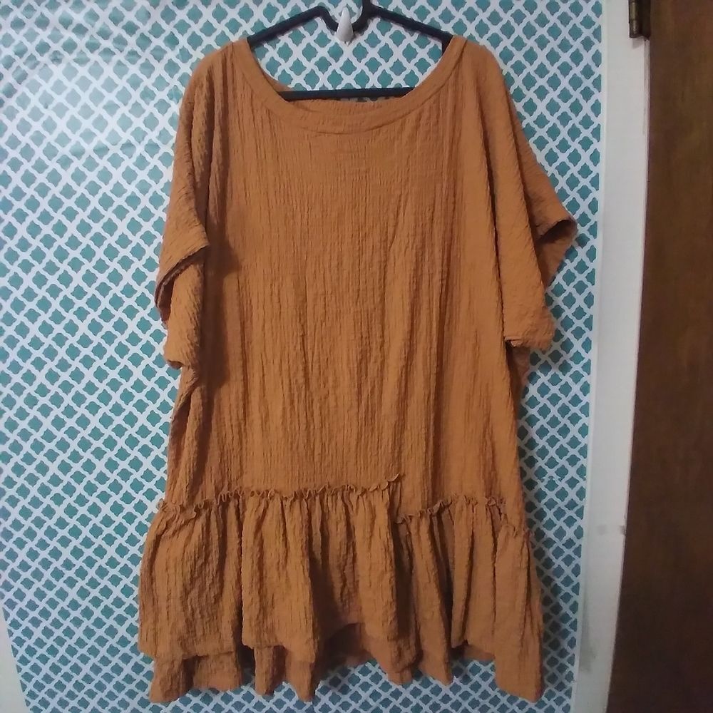 Free people beach women's dress lovely Leo orange size large NWT